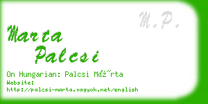 marta palcsi business card